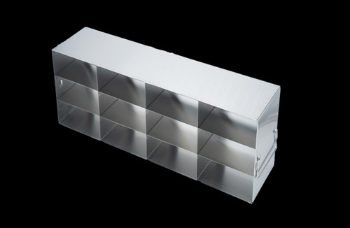 stainless steel laboratory freezer rack for 3 inch cryo boxes 12 boxes in a four deep by three high configuration 