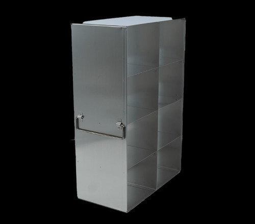 stainless steel freezer rack for 3 75 high standard boxes two deep by four high 8 cryo boxes 