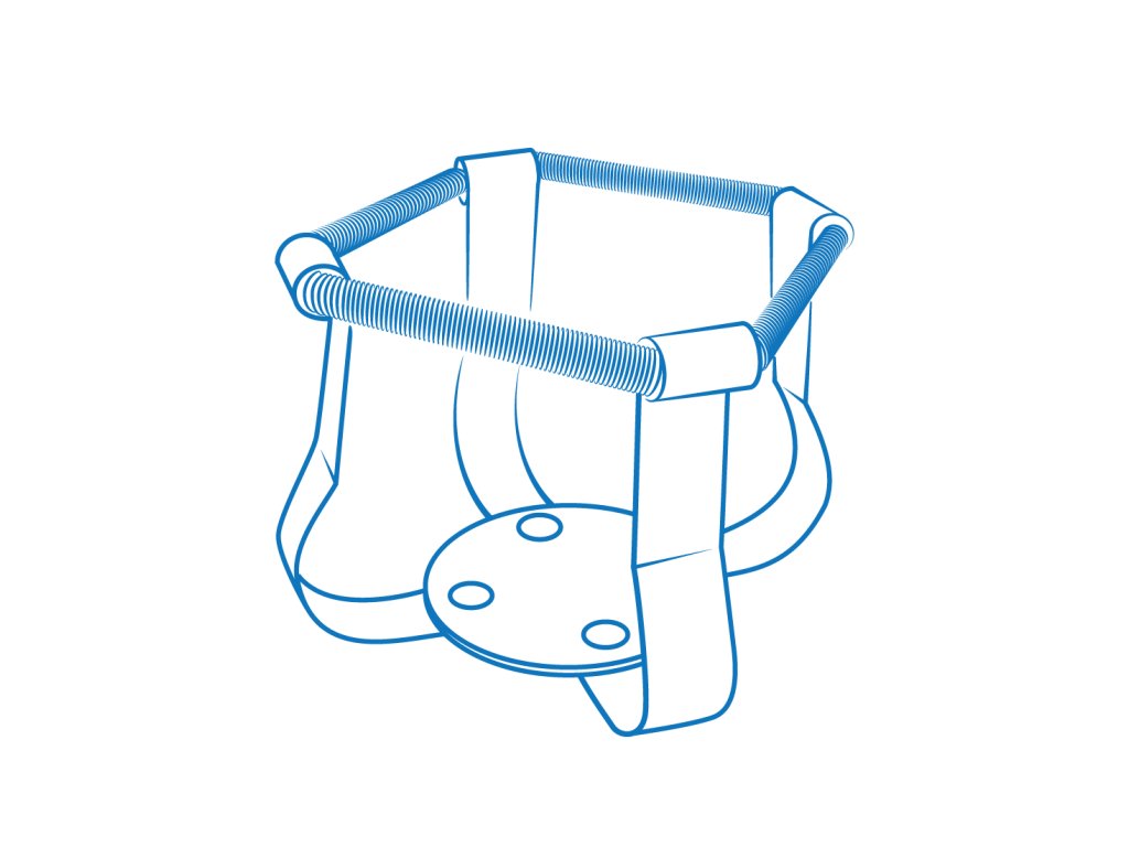 HSC-250, Tight fit clamp for ES-20/80 for 250 ml flask