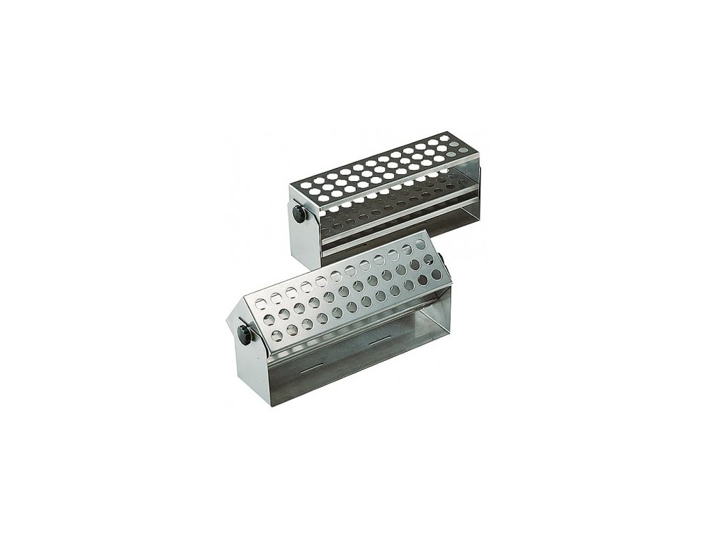 Test tube stand diameter 30 mm (stainless steel), 14 holes
