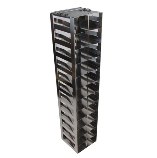 [FR-A-CH-SP-2-12] vertical freezer rack with spring locking clip for chest freezers holds 2 boxes 