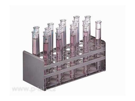 [lab-ks747] Test tube racks stainless steel for SAP, JBN, JBA and SBB baths for 16mm tubes